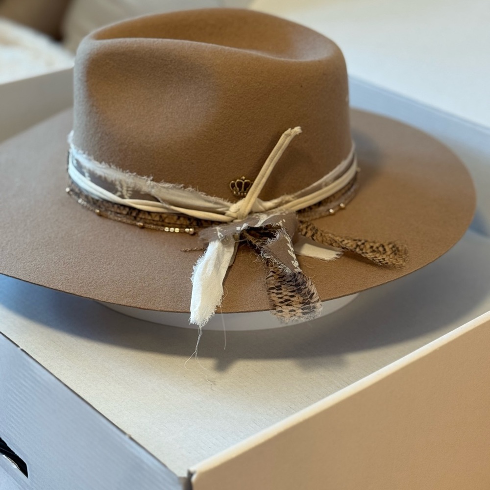 Rustler Boho Cowboy Hat - Size 55 - Picture 2 of 7